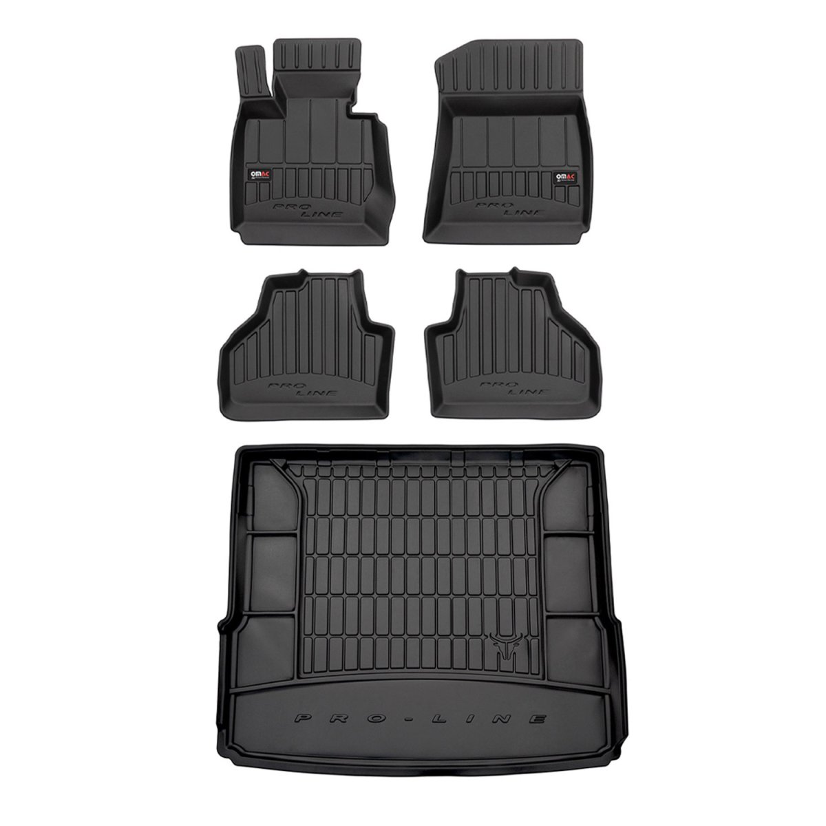BMW X3 F25 Floor-Trunk Mats - Omac - 3D Premium - Black - '11-'17